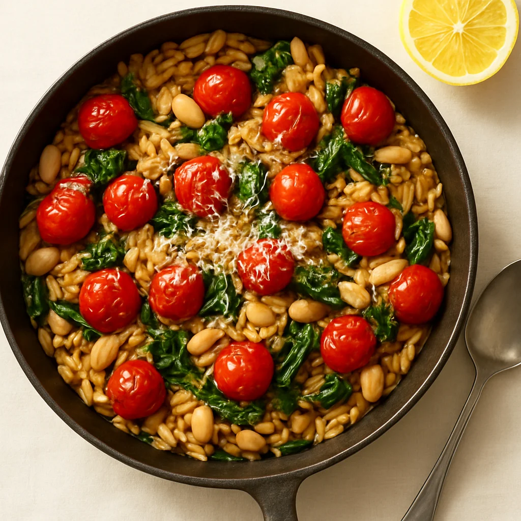 One-Pan Tomato White Bean Orzo